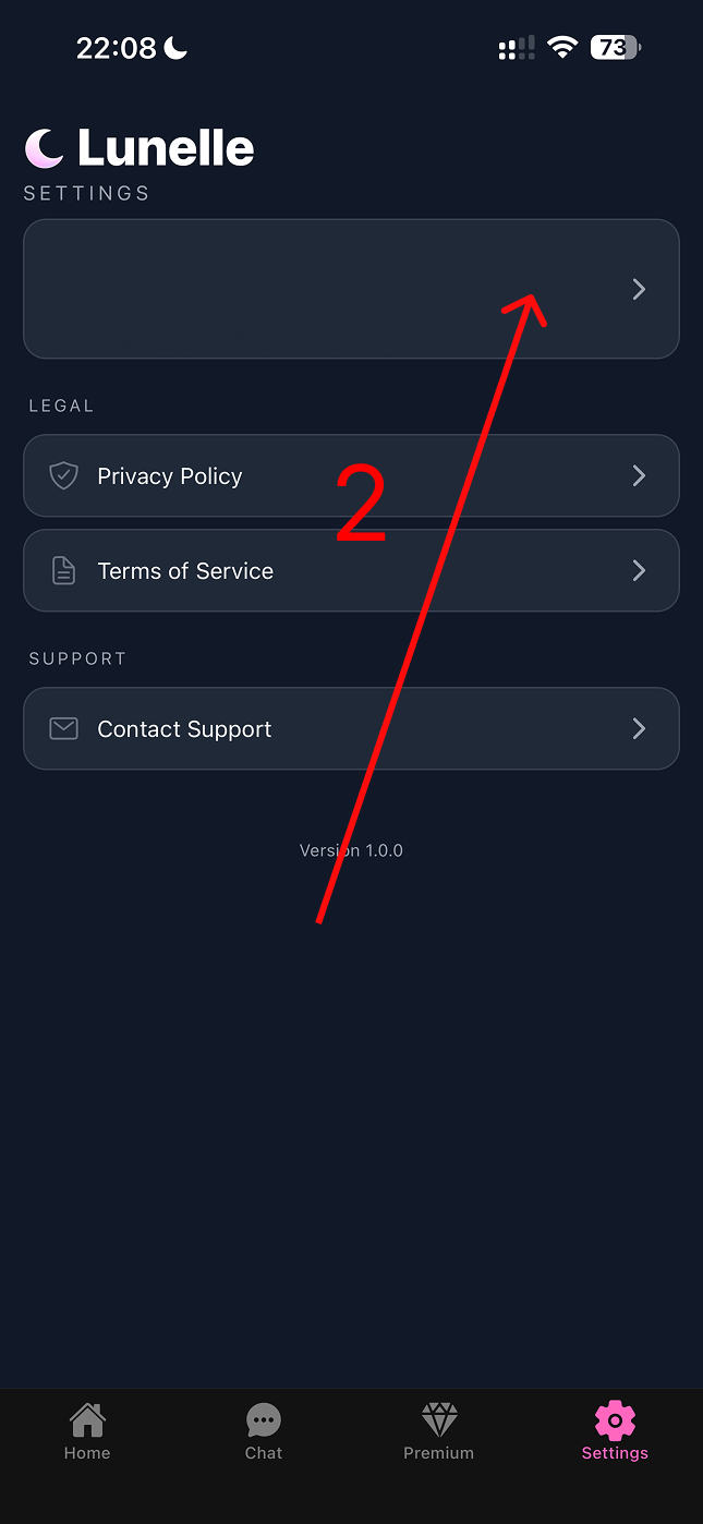 Step 2 — Open your Profile